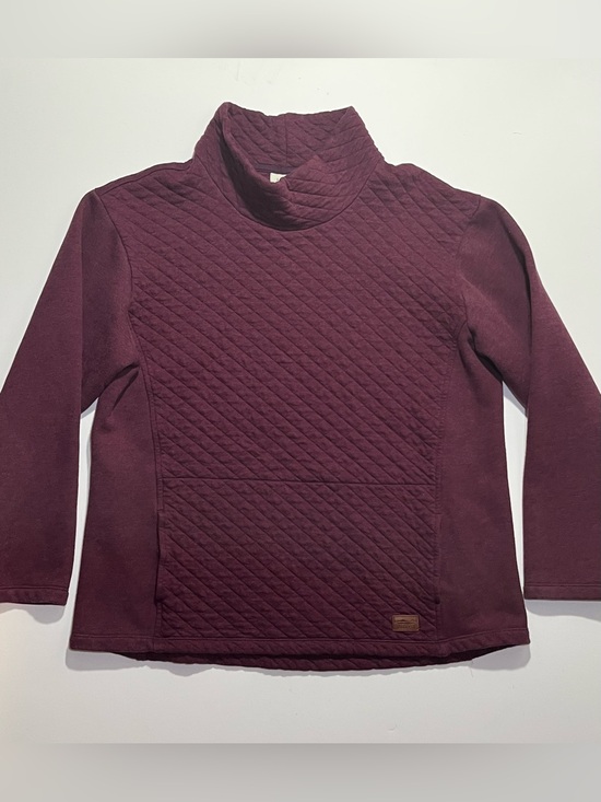 L.L. Bean Sweaters - Women’s LL Bean Quilted Funnel Neck Sweater, Size Large, Burgundy